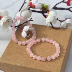 Rose quartz stretch bracelet